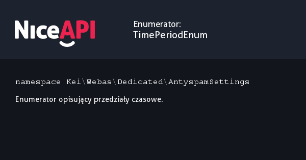 Enumerator TimePeriodEnum · NiceAPI dla PHP 5.6