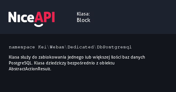 Klasa Block · NiceAPI dla PHP 5.6