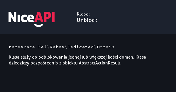 Klasa Unblock · NiceAPI dla PHP 5.6