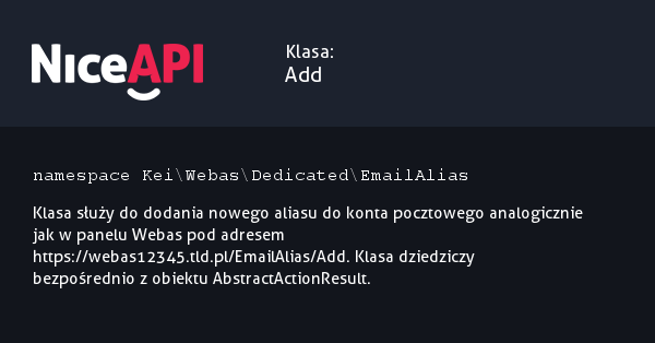 Klasa Add · NiceAPI dla PHP 5.6