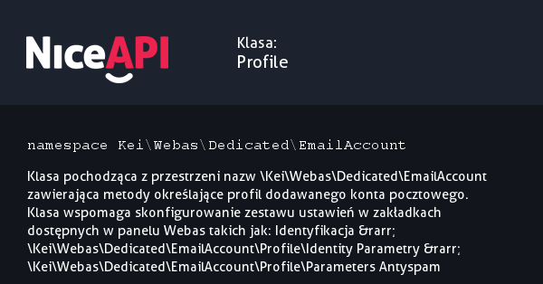 Klasa Profile · NiceAPI dla PHP 5.6