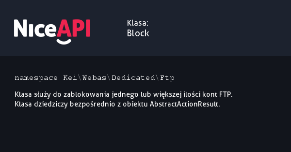 Klasa Block · NiceAPI dla PHP 5.6