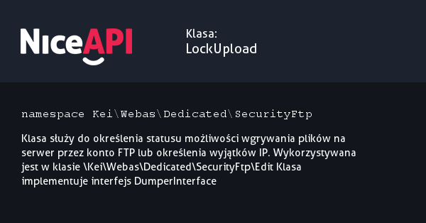 Klasa LockUpload · NiceAPI dla PHP 5.6