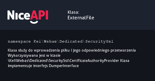 Klasa ExternalFile · NiceAPI dla PHP 5.6