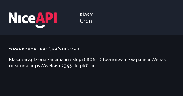Klasa Cron · NiceAPI dla PHP 5.6