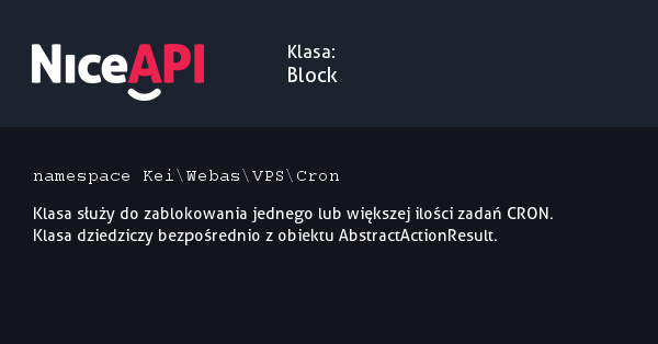 Klasa Block · NiceAPI dla PHP 5.6