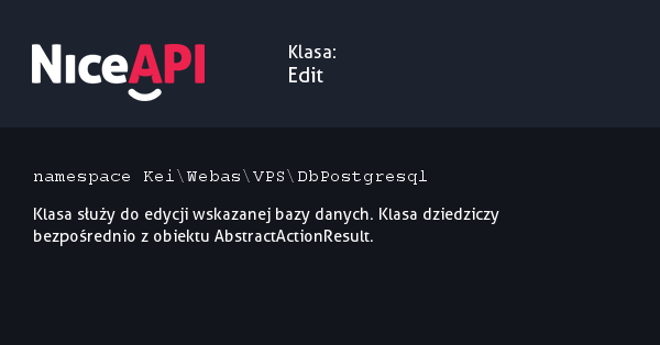 Klasa Edit · NiceAPI dla PHP 5.6