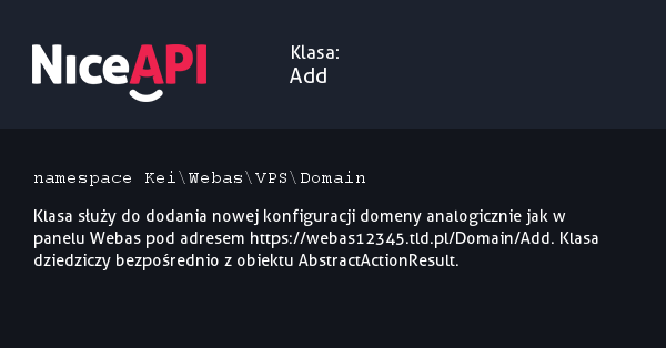 Klasa Add · NiceAPI dla PHP 5.6