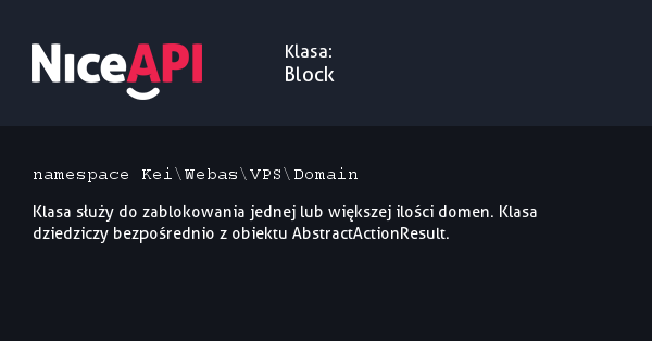 Klasa Block · NiceAPI dla PHP 5.6