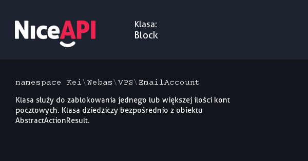 Klasa Block · NiceAPI dla PHP 5.6