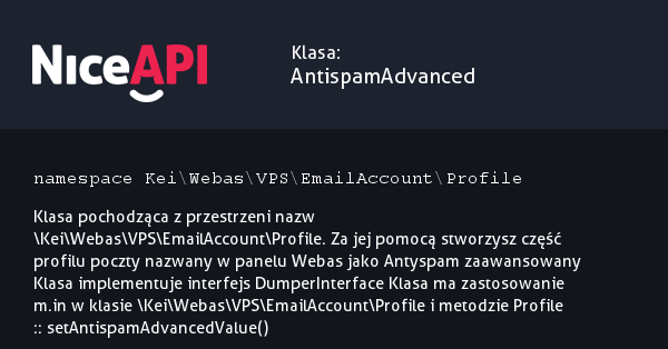 Klasa AntispamAdvanced · NiceAPI dla PHP 5.6