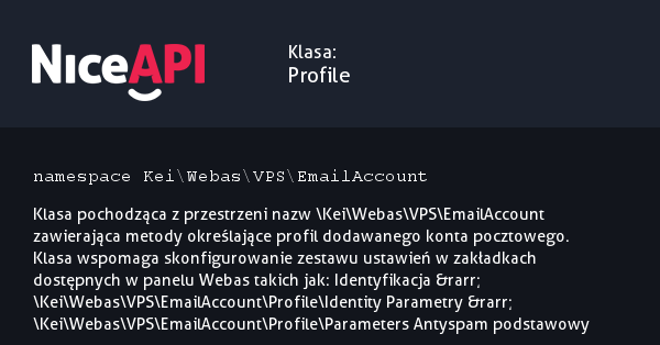 Klasa Profile · NiceAPI dla PHP 5.6