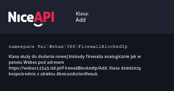 Klasa Add · NiceAPI dla PHP 5.6