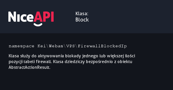 Klasa Block · NiceAPI dla PHP 5.6