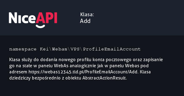 Klasa Add · NiceAPI dla PHP 5.6