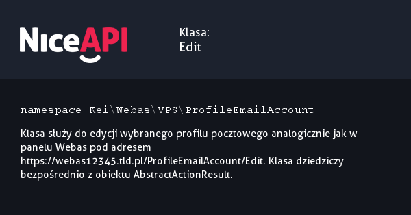 Klasa Edit · NiceAPI dla PHP 5.6