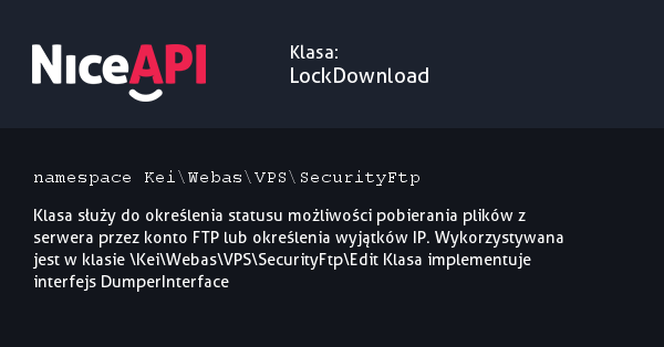 Klasa LockDownload · NiceAPI dla PHP 5.6