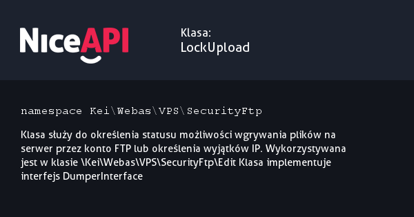 Klasa LockUpload · NiceAPI dla PHP 5.6