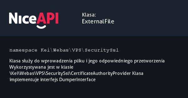 Klasa ExternalFile · NiceAPI dla PHP 5.6