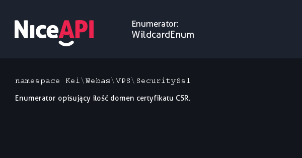 Enumerator WildcardEnum · NiceAPI dla PHP 5.6