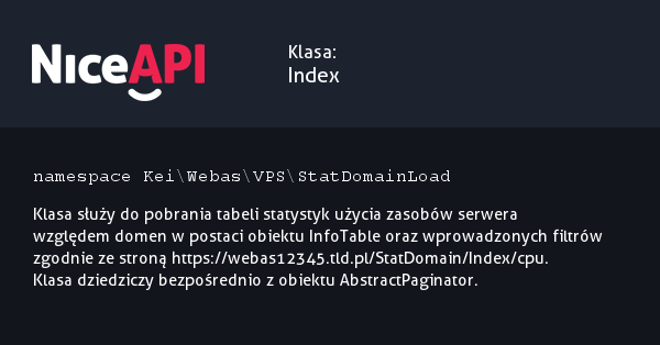 Klasa Index · NiceAPI dla PHP 5.6