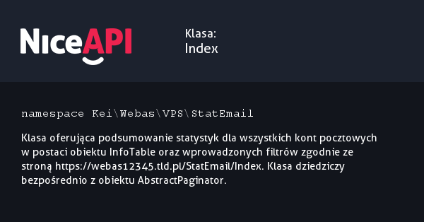 Klasa Index · NiceAPI dla PHP 5.6